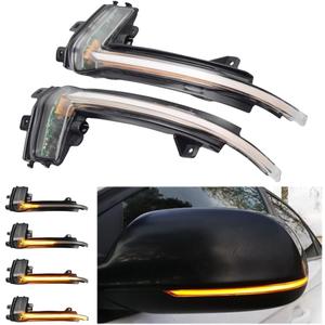 Hacreyatu Dynamic Led Side Mirror Turn Signal Light Indicator Blinker For Audi A3 8P B8.5 A4 A5 S5 RS3 RS4 RS5 (Clean-Yellow)