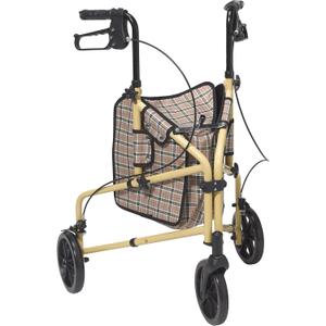 Drive Medical Winnie Lite Supreme Rollator Walker with Wheels, Tan Plaid (1 Count (Pack of 1))