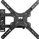 43 50 55 inch Full Motion Corner TV Wall Mount for Most 32-60" TVs, Articulating Swivel Tilting TV Wall Mount Bracket, up to 77 lbs, VESA 400x400mm, Single Stud