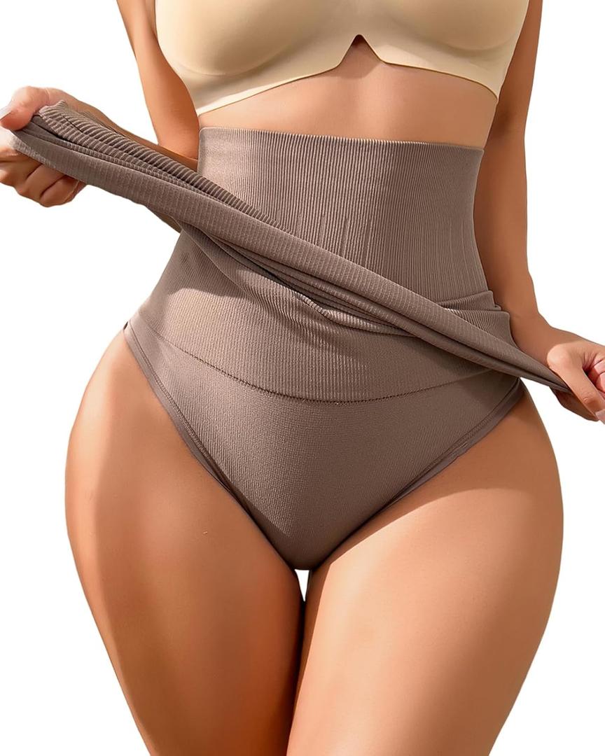 Wedding Guest Dress Tummy Control Compression Slips for Under Dresses Knee Length Slip Chestnut Brown M