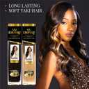 Sensationnel Empire yaki human hair - Tangle Free Weaving for Quick Weave and Sew in Styles for Faux Highlights and Fauxmiddlepart Leave Out - 1 Pack (18 inch, 2 DARKBROWN)