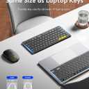Foldable Keyboard and Mouse, Samsers KM08 Folding Bluetooth Keyboard Mouse Combo, 2.4G + BT5.0 x 2, Full-Size Portable Travel Keyboard & Rechargeable Wireless Mouse for iOS Android Windows Mac OS