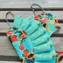 SPORLIKE Women One Piece Swimsuit Flounce Swimwear Hole Out Bathing Suit Padded Monokini (Blue, L)