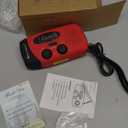 RunningSnail Emergency Hand Crank Radio With LED Flashlight For Emergency, AM/FM NOAA Portable Weather Radio With 2000mAh Power Bank Phone Charger, USB Charged & Solar Power For Camping, Emergency (087-Red)