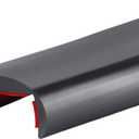 20 ft Rubber Edge Trim 1 Inch Self-Adhesive Flexible U Channel Edge Protector for Sealing and Guarding Sharp Metal on Car Doors, Black