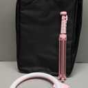 22" Foldable Ring Light with Stand for iPhone ipad, 75" Tripod with Wheels 50W 6500K LED Display/2 USB Ports Large Ringlight Rolling, Tattoo Barber Makeup Studio Video Photography Lighting(Pink)