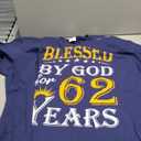 Vintage Blessed by God for 62 years Happy 62nd Birthday T-Shirt, Size 3XL