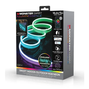 SMART 16.4FT NEON OUTDOOR MULTI-COLOR LED LIGHT STRIP, IP66 WEATHER & WATER RESISTANT