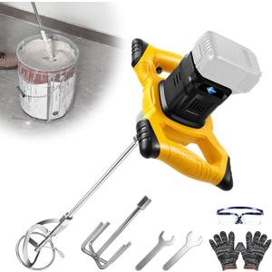 1000W Concrete Mixer 6-Speed M14 for Dewalt 20V 2 Paddles Tool