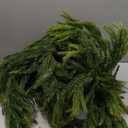 2 Pcs 6 FT Real Touch Cedar Garlands, Realistic Faux Thick Christmas Green Artificial Cedar Garlands for Mantle Table Stairs Wall Outdoor Indoor Christmas Decorations (6 FT, 2 Pcs)