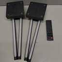 Lichaser Plug-in Black Wall Sconces for Acoustic Wood Panels, WiFi LED Sconce Lights Compatible with Alexa and Smart App, 3000K-6500K Color Temperature Adjustment, for Slat Wall Panels (Set of 2)