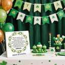 St Patrick's Day Decor, Irish Blessing May The Road Rise Up To Meet You, 6.3 x 6.3 inch Wood Plaque Table Sign, Irish Blessing Gifts, St Patrick's Day Decor for Home Office Desk Table Shelf - LM03