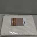 Valea Home Linen Curtains Panel 54 inch Long Light Filtering Rod Pocket Crude Drapes for Bedroom Living Room Farmhouse Window Treatment Panels, Natural, 1 Panel