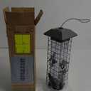 Squirrel Proof Bird Feeders for Outdoors, Metal Wild Bird Feeder for Outside Hanging, 4 Ports Perches, 3LB Large Capacity(Gray)