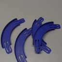 Racetrack Connectors Compatible with Hot Wheels, 90 Degree Banked Turn, 4 Packs, Upgrade Edition (Blue)