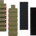 4 Packs 6 Rounds Shotgun Side Saddle Carrier 12/20 Gauge Shotgun Shell Holder Molle Buttstock Shotgun Card with Adhesive Back Sticker