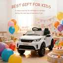 GarveeLife 12V 4.5AH Electric Car for Kids, Children Ride On Toy with Parental Remote Control, Kids' Electric Vehicle with Soft Start Design/3 Speed/Double Seats & LED Lights (White), Medium