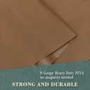 No Hook PEVA Shower Curtain or Liner - 8G Heavy Duty Brown Bathroom Shower Curtain No Hooks Required, Waterproof Plastic & PVC Free, Standard Size 71 x 74, Brown