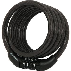 Master Lock Bike Lock Cable with Combination Black, 8143D, Pack of 6 