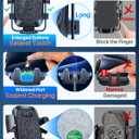 HTU Upgraded Strongest Suction Car Phone Holder Bendable Arm, Never Block View Rotatable Cellphone Mount for Dashboard Windshield Vent, Cradle Stand for iPhone 17 16 15 14 13 12 Pro Max (Black)