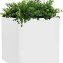 Large Steel Planter Box 26"x26"x26", Heavy Duty Square Metal Planter Box Indoor&Outdoor