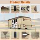 Umbrauto Class A RV Cover 34' ~ 37' – Upgraded Heavy-Duty 7-Layer Top Class A Motorhome Cover, Windproof & Breathable Toy Hauler Travel Trailer Covers Includes 3 Extra Straps & Gutter Covers
