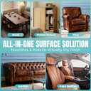 Furniture Salve for Leather - 4oz Professional Furniture Restorer, Polisher & Moisturizer for Couches, Chairs, Tables - Conditioner for Leather, Vinyl & Wood Surfaces - with Brush & Towel (BLUE)