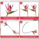 Hanaive 12 Pcs Bird of Paradise Artificial Plant 24 Inches Hawaiian Tropical Flowers Fake Rubber Strelitzia Faux Flowers Bouquet for Home Garden Office Wedding Indoor Outside Party Decor DIY (Pink)