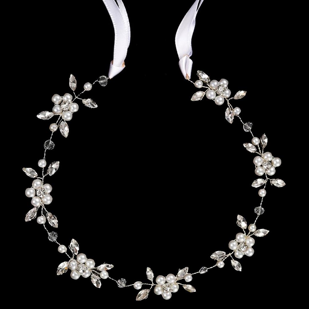 Flower Girl Headpiece for Wedding, First Communion, Bridal, Hair Accessories for Party, Birthday (F13)