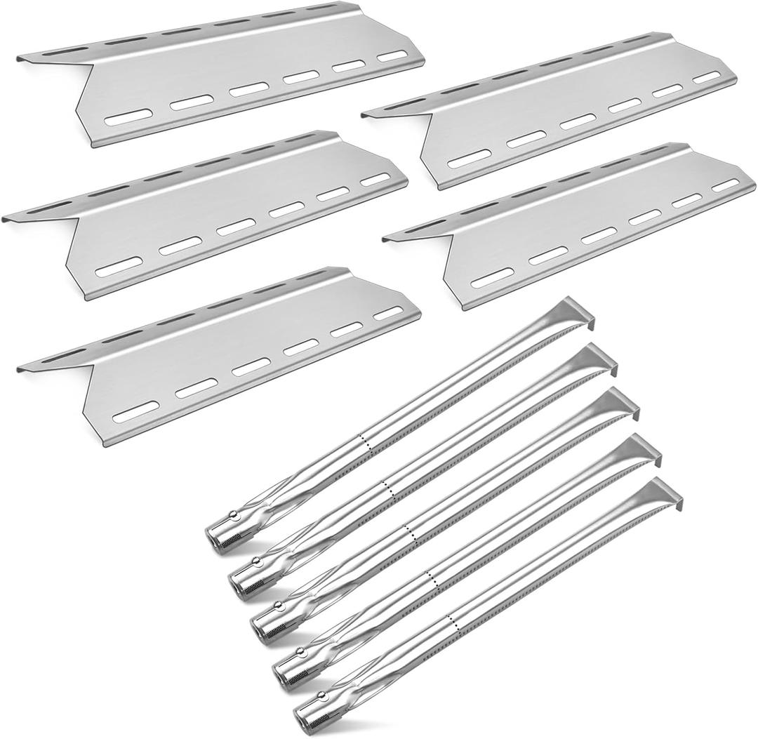 Grill Replacement Parts for Charmglow 720-0234 720-0289, Nexgrill 720-0033 720-0234, Member's Mark 720-0584, Kirkland 720-0025, SAMS 720-0584A, Heat Plates and Burner Tubes 5 Burner Grill