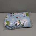 Newbridge Christmas Blue Snowy Snowman Vinyl Tablecloth with Flannel Backing, 60 x 102 Inch Rectangle, Cute Snowmen in Scarves & Hats, Winter Holiday Kitchen Dining Table Cover