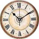 LANEABUY European Style Retro Vintage Clock 12 Inch Silent Non Ticking Battery Operated Home Decor Wall Clocks for Living Room, Bedroom, Kitchen