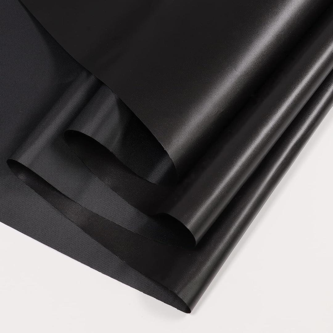 Waterproof UV Sun Protection Canvas Fabric, UPF 50+ Blackout Backing 210 Denier Canvas Fabric for Outdoor/Indoor, Awning, Tent, Sunbrella, Camping, DIY Craft, 60" Wide, Sold by The Yard(Black)