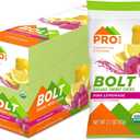 PROBAR - Bolt Organic Energy Chews, Pink Lemonade, Non-GMO, Gluten-Free, USDA Certified Organic, Healthy, Natural Energy, Fast Fuel Gummies with Vitamins B & C (12 Count) (EXP 02/02/26)