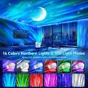Aurora Galaxy Projector Baby Sounds Machine for Sleep with 30 Sounds,16 Colors Northern Lights Projector Bluetooth Speaker with Star, Remote Timer Girl Gift Led Lights Mood Sensory Light for Autism
