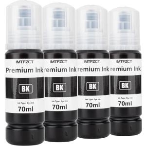 Replacement for Epson T522 522 Black Ink Refill Bottles for ET-2803 ET-2720 ET4800 ET-2800 ET-2760 ET-4760 ET-2750 ET-3760 ET-2850 ET-15000 ET-4700 ST-4000 ST-2000 ET-3710 Printer(BK), 3 Pieces