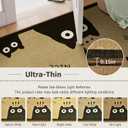 Brown Porch Doormat Entryway rug-3x5, Farmhouse Animal Cat Waterproof Outdoor Rugs for Entrance Kitchen Balcony, Outside Non-Slip Low Pile Washable Door Mat, Stain & Oil Resistant Throw Rug