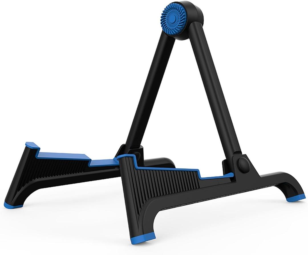 Guitar Stand, Universal Instrument Holder for Acoustic and Electric Guitars (Blue)
