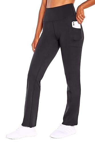 Balance Collection Womens Jenny Tummy Control Pocket Bootcut Pant, Black Large