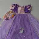 G.C Girls Princess Dress Costume with Wig Toddler Princess Dress Up Clothes Kids Crown Wand Halloween Cosplay Birthday Gifts (1305-6 Years)