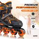 2PM SPORTS Torinx Green Boys Adjustable Inline Skates, Fun Beginner Roller Skates for Kids, Youth, Girls, Men and Women