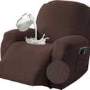 Gennia Waterproof Recliner Chair Cover,Stretch Reclining Sofa Covers with Pockets,Washable Lazy Boy Recliner Slipcovers,Leakproof Couch Protector for Kids, Pets, Dog and Cat (XL-Recliner, Chocolate) (XL-1 Seat)