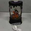 Halloween Snow Globe Candle with Music, Snow Globe Lantern Candle Pumpkin and Black Cat Glittering Lantern, Musical Light Halloween Festival Party Home Decoration USB & Battery Operated