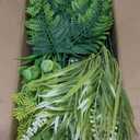 TURNMEON Artificial Plants Outdoor Fake Plants UV Resistant No Fade 12 Bundles 4 Styles Faux Plant Plastic Greenery Shrubs Boston Fern Lavender for Outside Gardens Porch Patio Indoor Home Decor