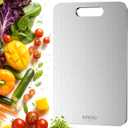 Titanium Cutting Board, 100% Pure Titanium Cutting Boards for Kitchen, Double-sided Titanium Cutting Boards,Separate Raw and Cooked Food Areas,Non-Toxic,Dishwasher Safe 13L  8W (Sliver)