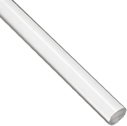 Acrylic Round Rod, Transparent Clear, Standard Tolerance, Fed. Spec. L-P-391A, 1" Diameter, 24" Length