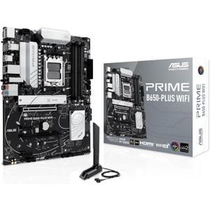 ASUS Prime B650-PLUS WiFi AMD B650 AM5 Ryzen Desktop 9000 8000 & 7000 ATX Motherboard, DDR5, PCIe 5.0 M.2, 2.5Gb LAN, WiFi 6E, HDMI, SATA 6 Gbps, USB Type-C, BIOS Flashback, Thunderbolt 4 Header