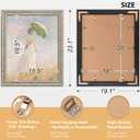 16x20 Picture Frame, HD Real Glass 16x20 Ornate Vintage Photo Frame, 16 by 20 Oil Painting Poster Frame with Vintage Silver Border and Distressed Rust-Like Finish, Horizontal & Vertical Display for Tabletop or Wall Decor (1 Pack）
