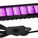 Upgraded 36W LED Black Light Bar, Premium Flood Light with Plug+Switch+5ft Cord, Light Up 21x21ft Area, for Halloween Glow Fluorescent Party Bedroom Game Room Body Paint Stage Lighting