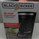 BLACK+DECKER 12-Cup Digital Coffee Maker, Programmable, Washable Basket Filter, Sneak-A-Cup, Auto Brew, Water Window, Keep Hot Plate, Black